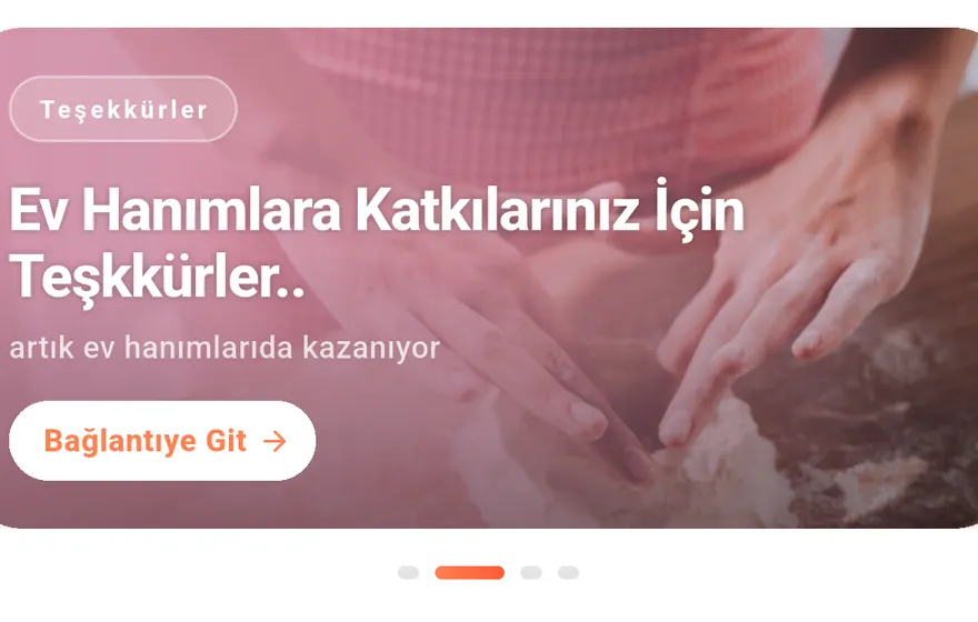 Evdenim uygulamasının rol seçim ekranı